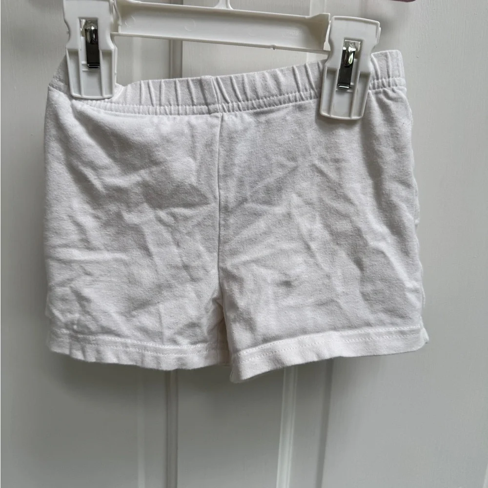 Simple Joys by Carter's 4T Girls White Soft Bike Gymnastics Shorts